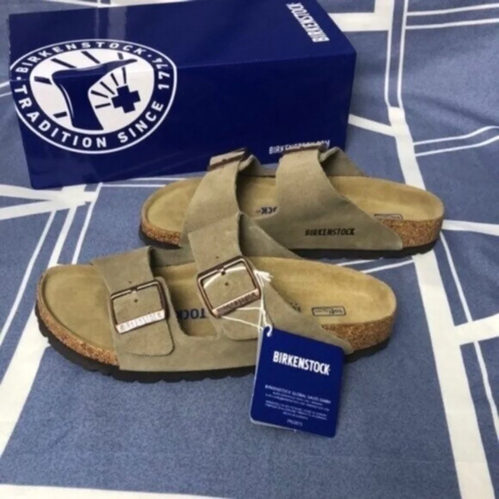 Birkenstock Arizona Taupe Narrow Sandals Classic Two-Strap Design
